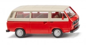 Wiking 029202 - H0 - VW T3 Bus - rot/hellelfenbein
